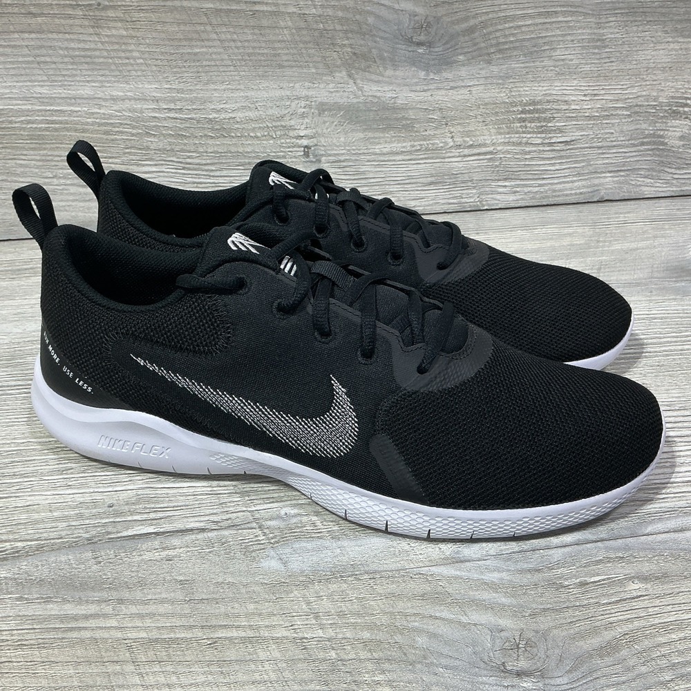 Nike Flex Experience Run 10 CI9960-002 Men's Size 14 Black/White Sneakers Shoes